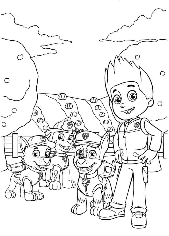 Paw Patrol Free Coloring Pages