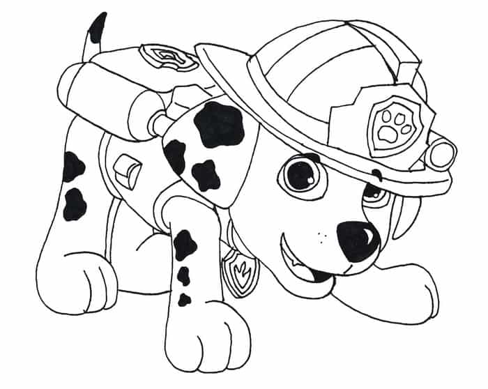 Paw Patrol Marshall Coloring Pages