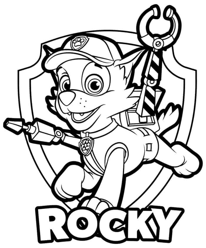 Paw Patrol Rocky Coloring Pages