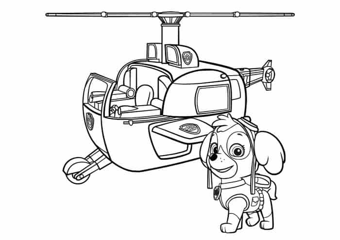 Paw Patrol Sky Coloring Pages