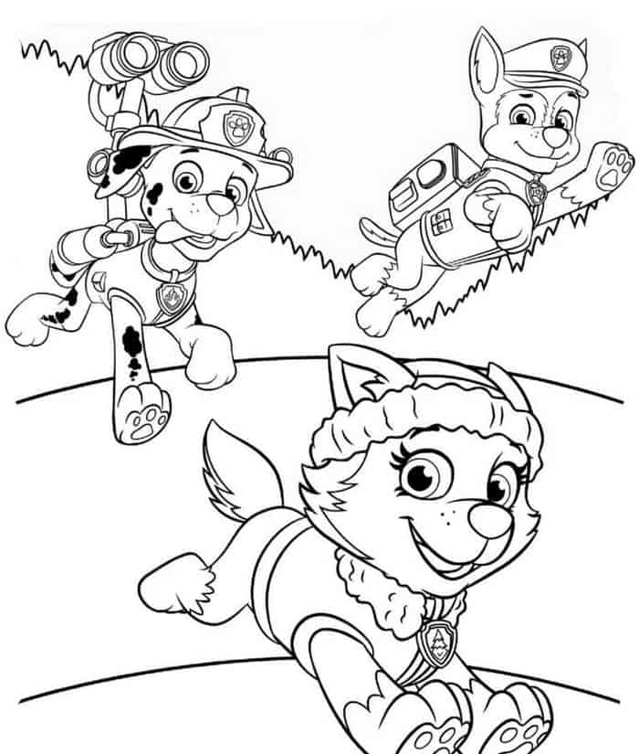 Paw Patrol Valentines Coloring Pages
