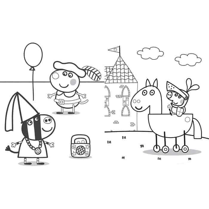 Peppa Pig Coloring Pages Easter