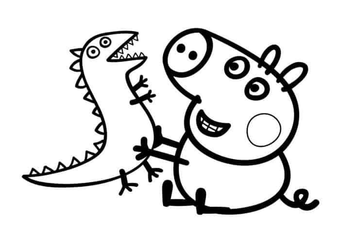 Peppa Pig Coloring Pages Transparent Background