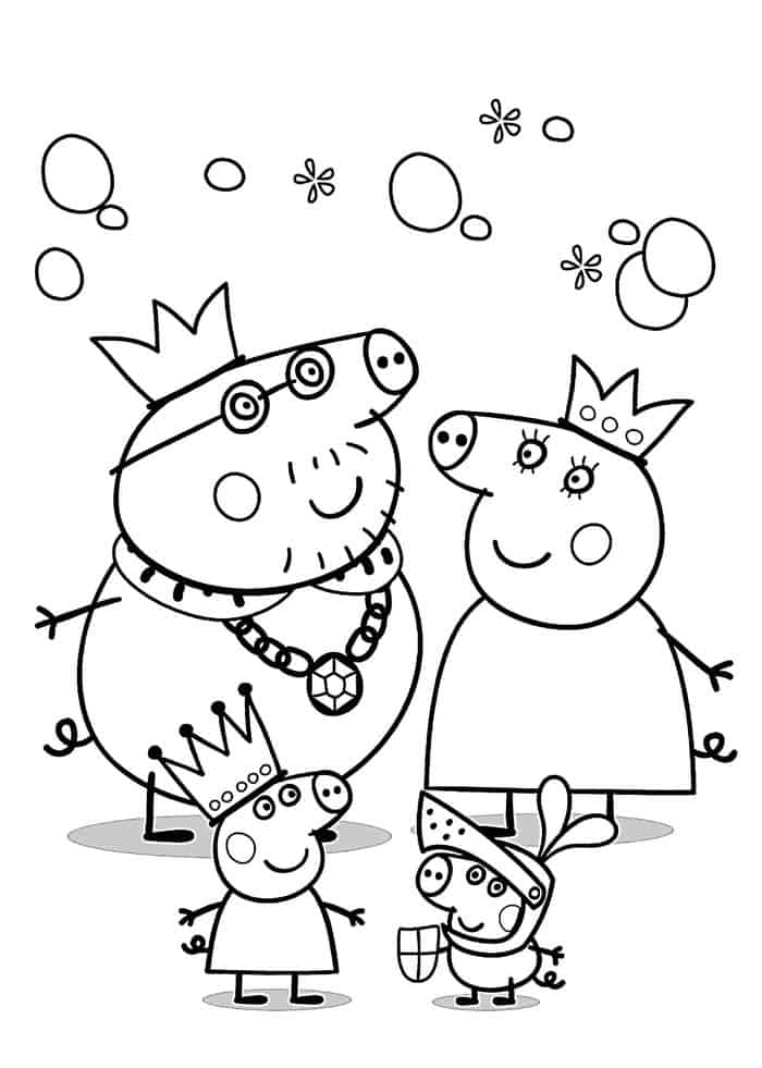 Peppa Pig Detailed Coloring Pages