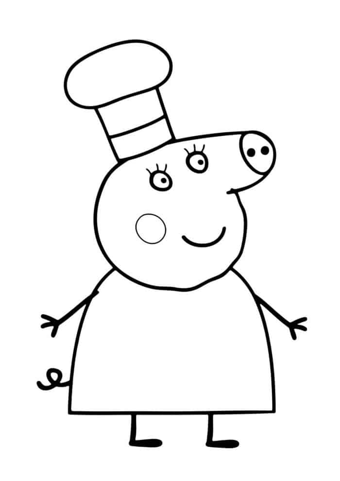 Peppa Pig Mummy Pig Coloring Pages