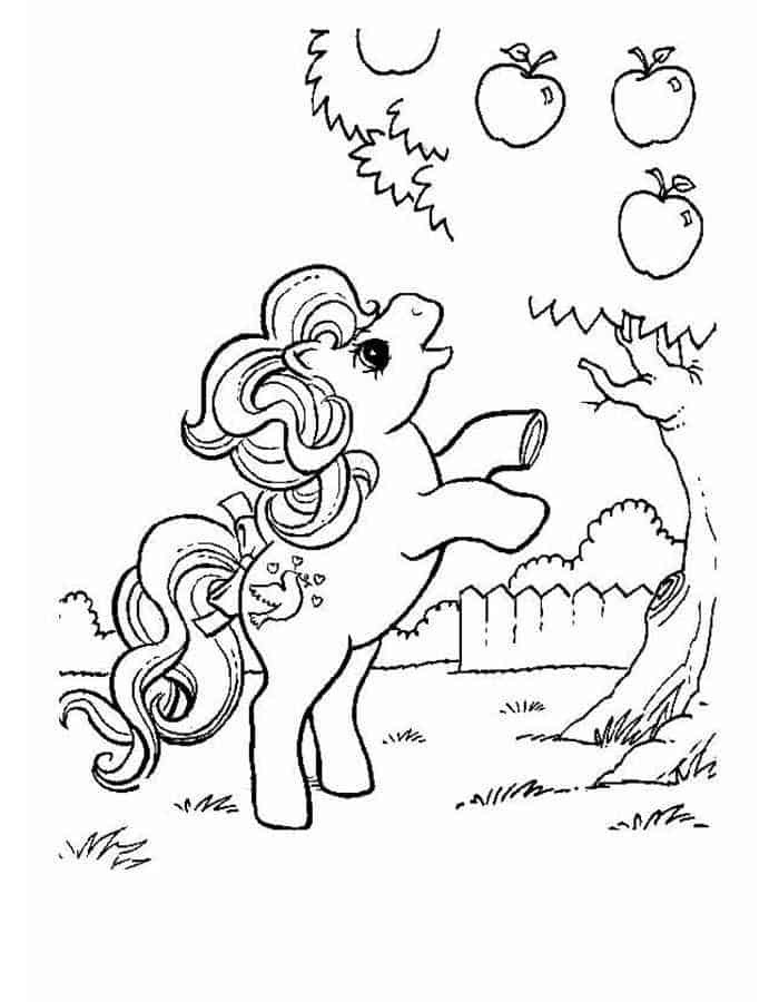 Picking Apple My Little Pony Coloring Book Pages
