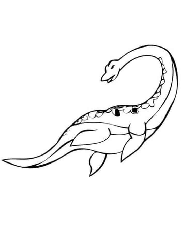 Plesiosaur Sauropsida Coloring Page