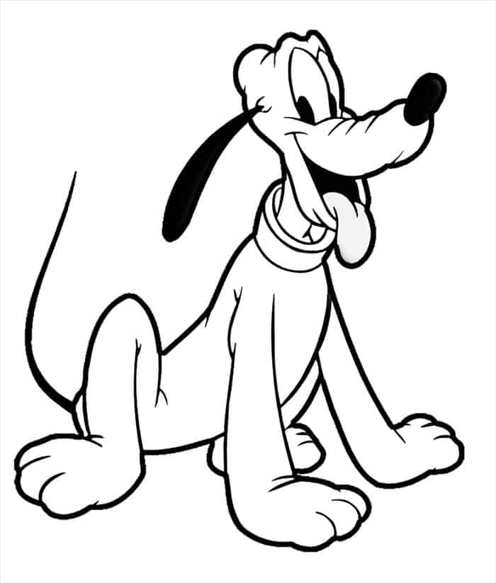 Pluto The Dog Coloring Pages
