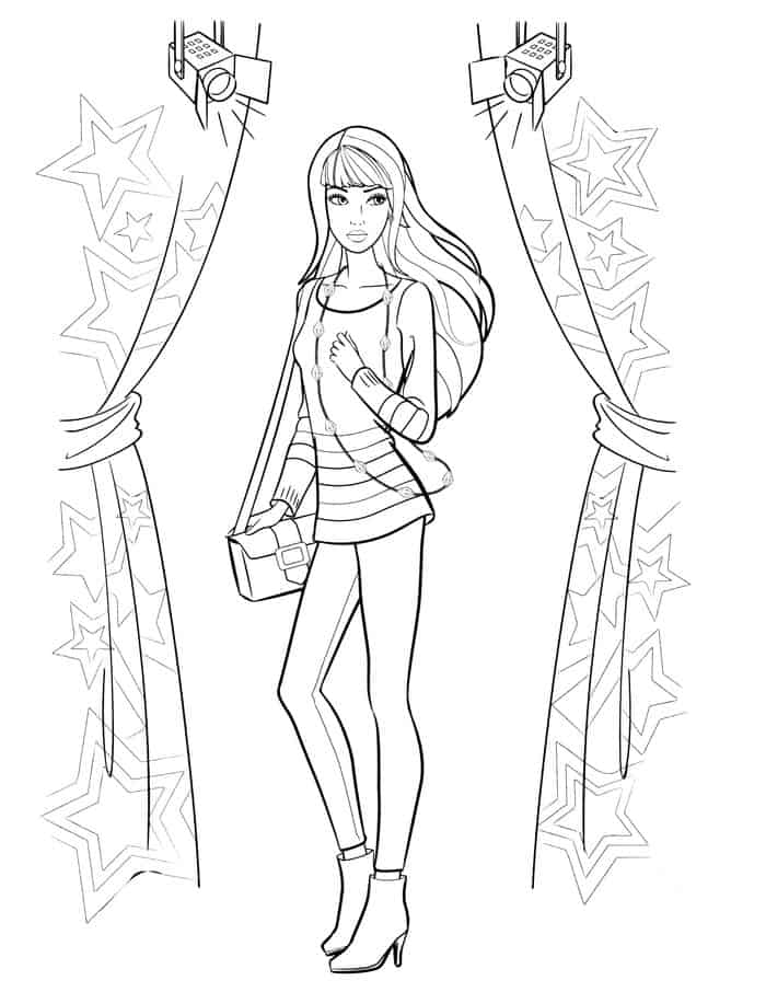 Popular Barbie Coloring Pages