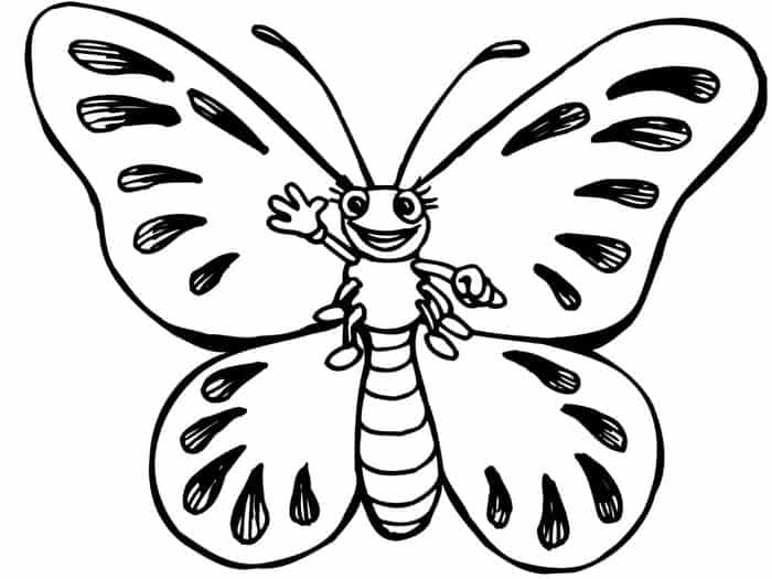 Preschool Coloring Pages Butterfly
