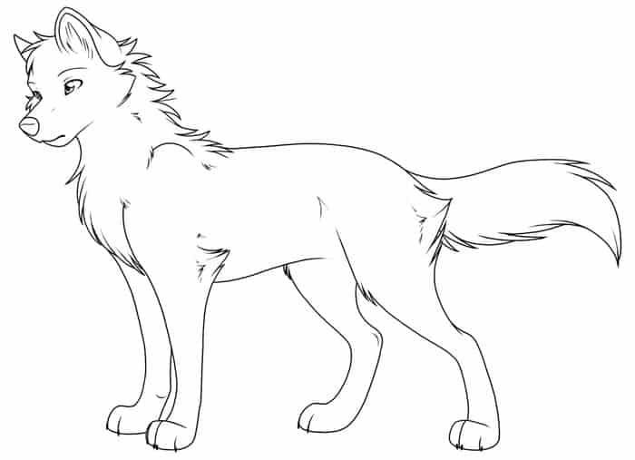 Printable Wolf Coloring Pages