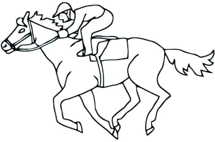 Racing Horse Coloring Pages