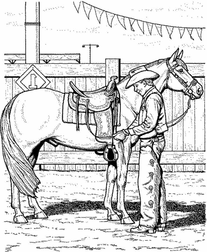 Rodeo Horse Coloring Pages