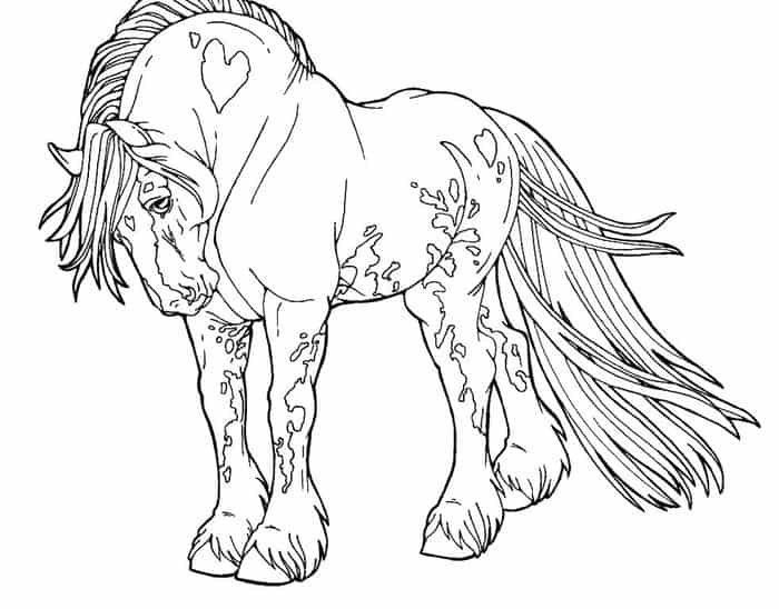 Sad Horse Coloring Pages