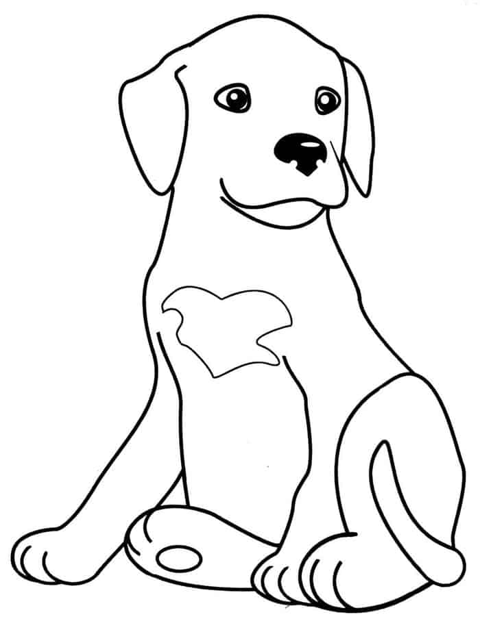 Simple Dog Coloring Sheets