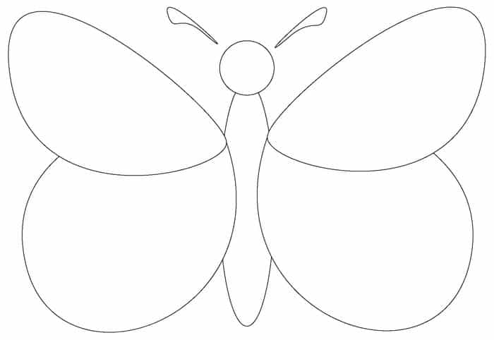 Simple Easy Butterfly Coloring Pages