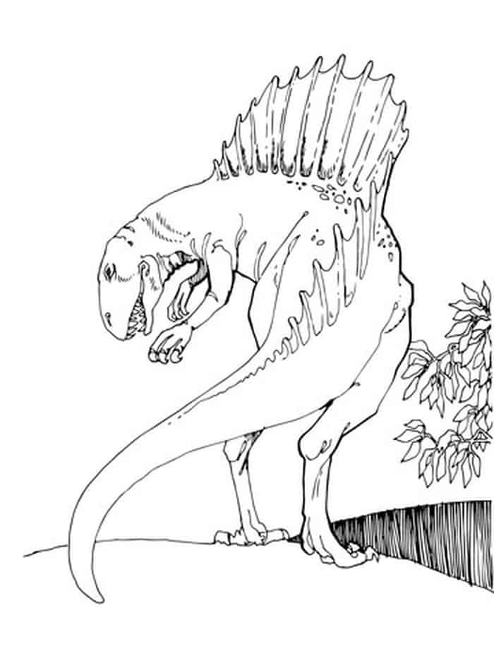 Spinosaurus Theropod Dinosaur Coloring Page
