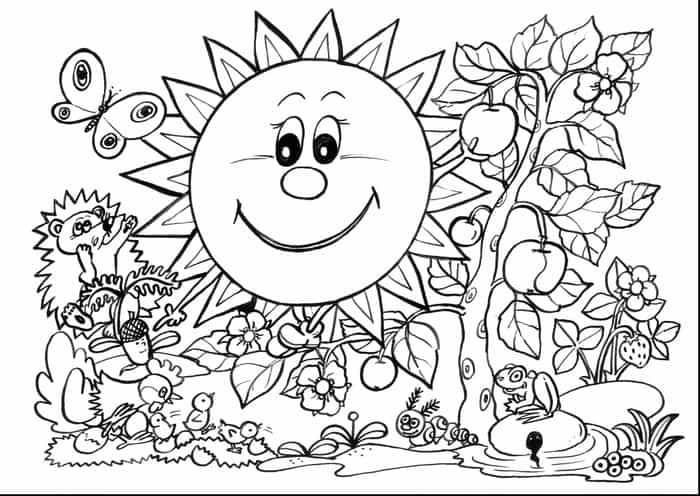 Spring Pictures Coloring Pages