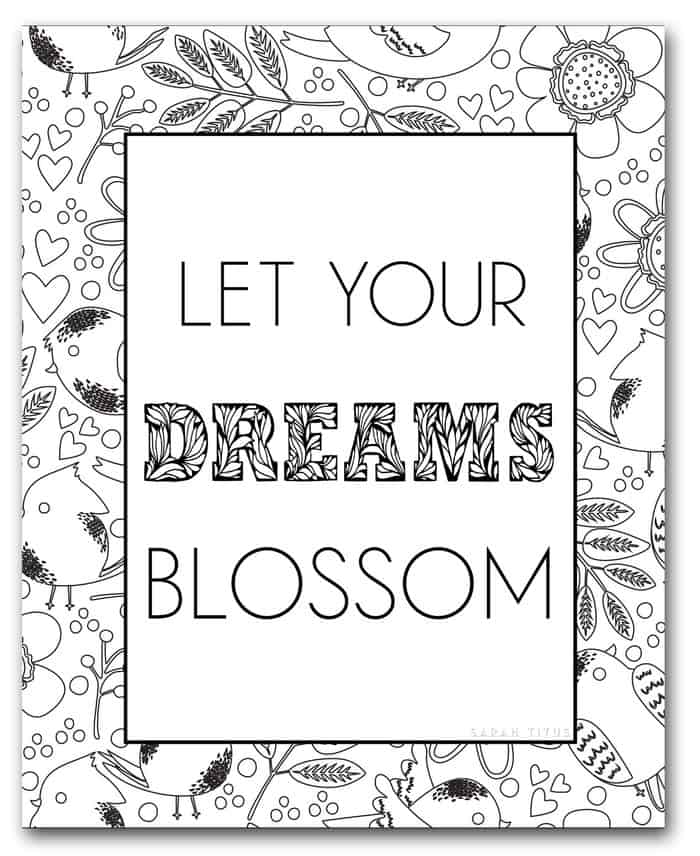 Spring Quote Coloring Pages