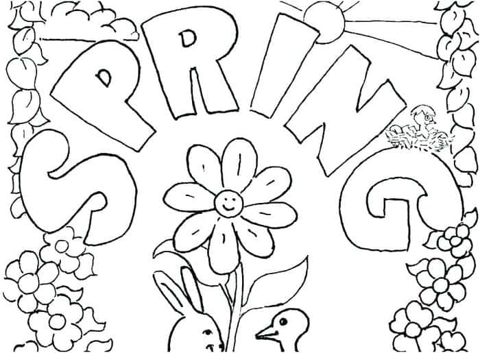 Spring Themed Coloring Pages