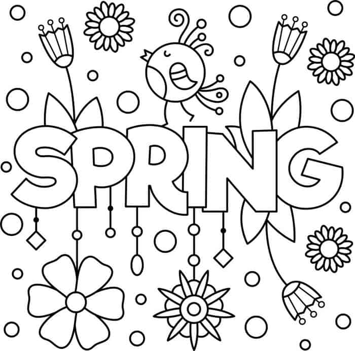 Spring Time Coloring Pages
