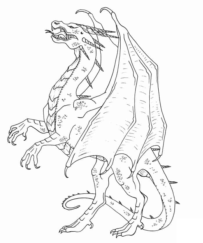 Standing Dragon Coloring Pages