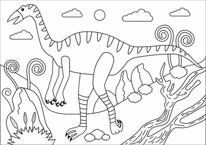 Struthiomimus Coloring Page