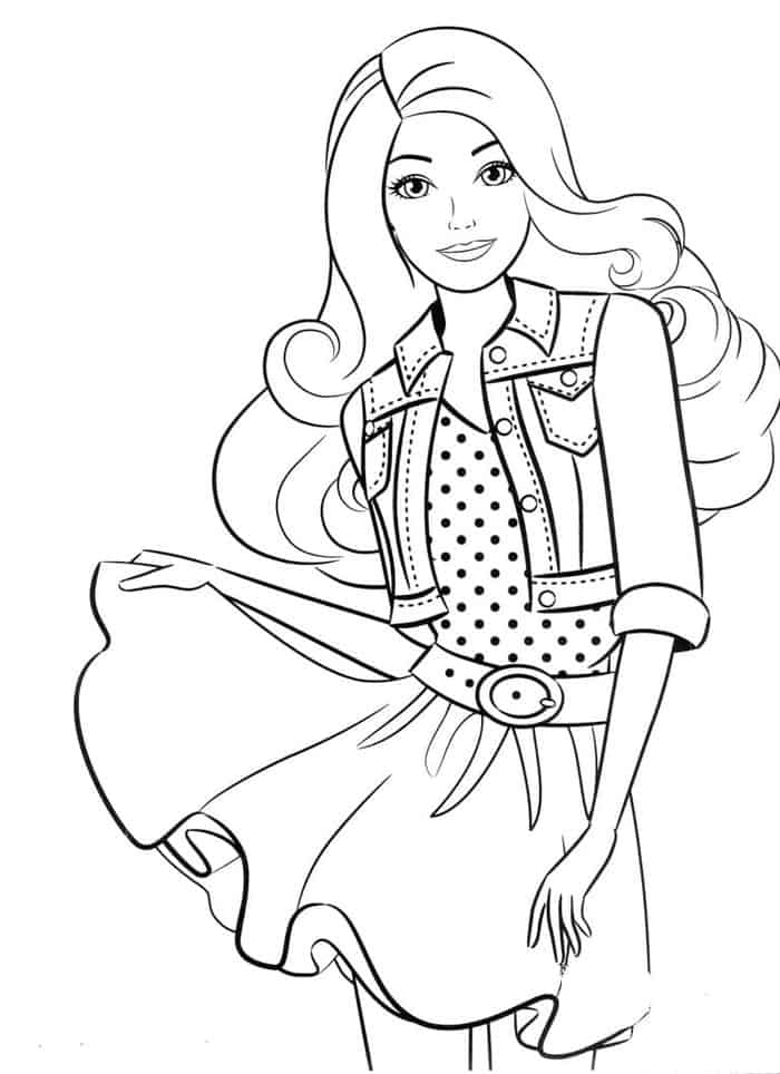 Stylish Barbie Coloring Pages