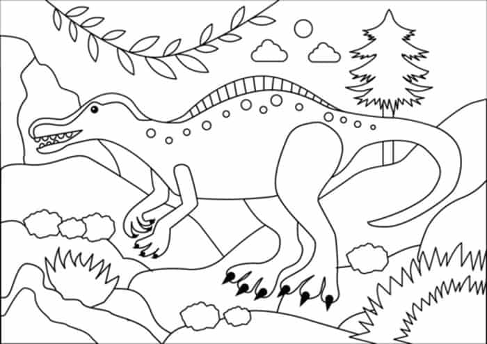 Suchomimus Coloring Page