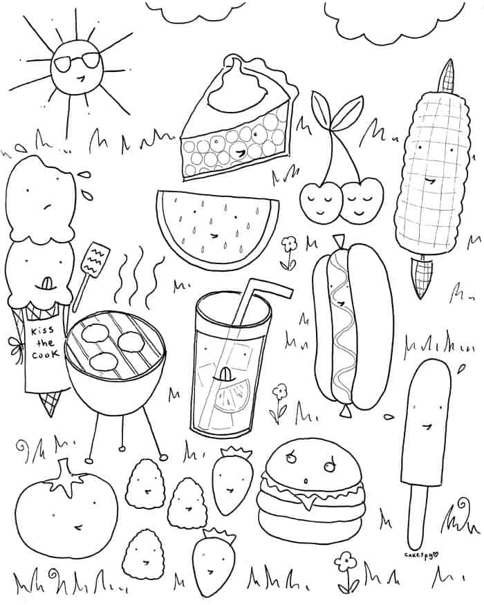 Summer Coloring Pages Printable
