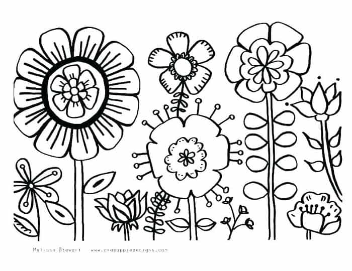 Summer Flower Coloring Pages