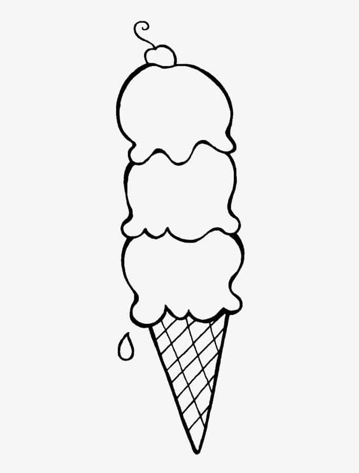 Summer Ice Cream Coloring Pages