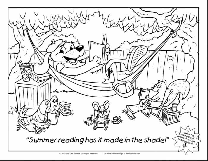 Summer Reading Coloring Pages