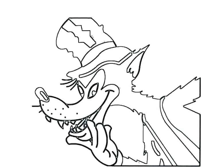 Three Little Pigs Wolf Coloring Pages