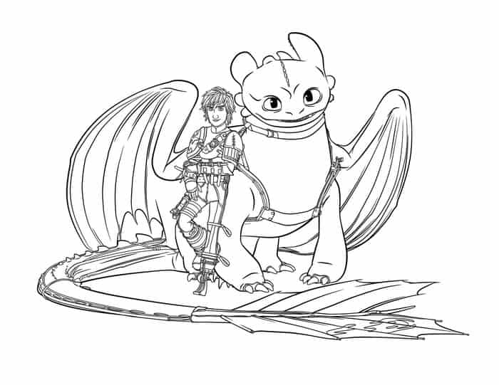 Toothless Dragon Coloring Pages