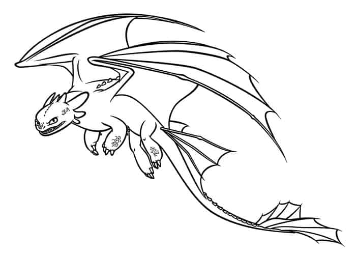 Toothless How To Train Your Dragon Coloring Pages