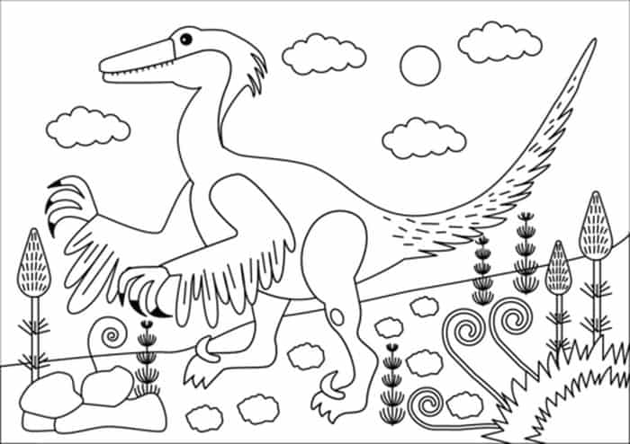 Troodon Coloring Page