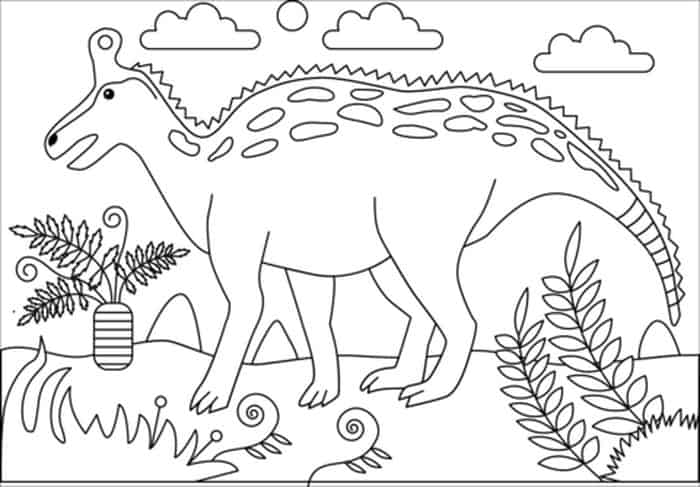 Tsintaosaurus Coloring Page