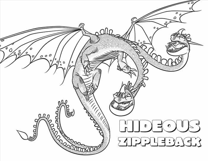 Twin Dragon Coloring Pages