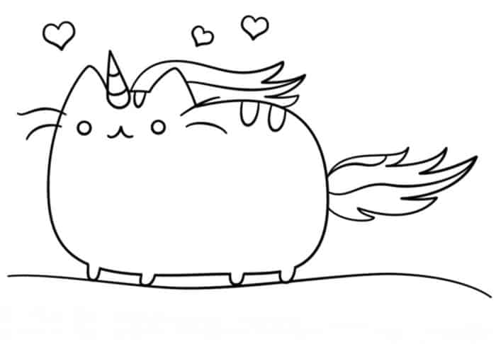 Unicorn Cat Coloring Pages