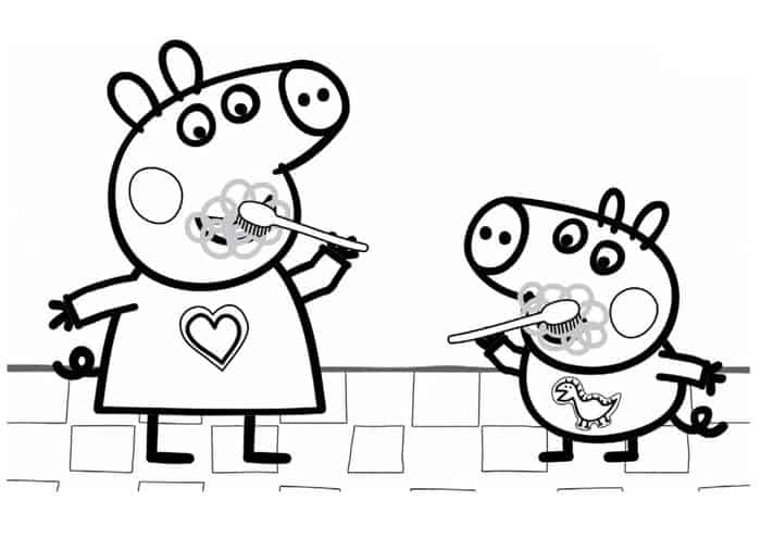 Valentines Day Coloring Pages For Peppa Pig