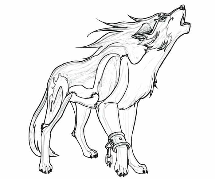 Wolf Cartoon Coloring Pages