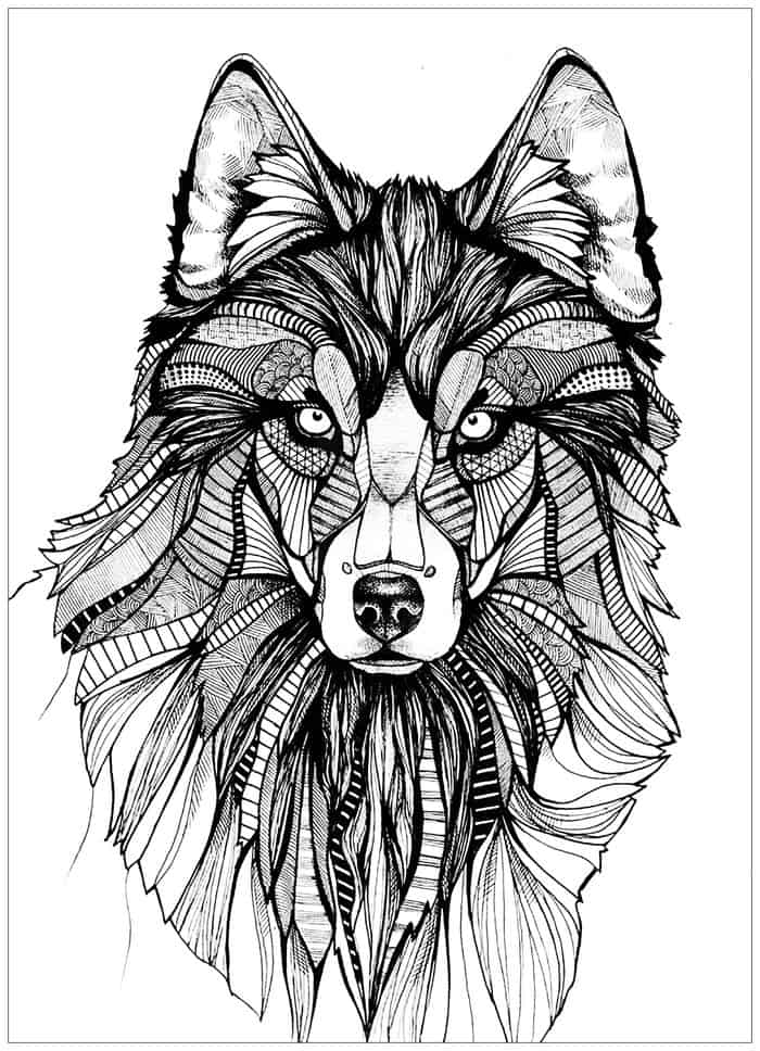Wolf Free Coloring Pages For Adult