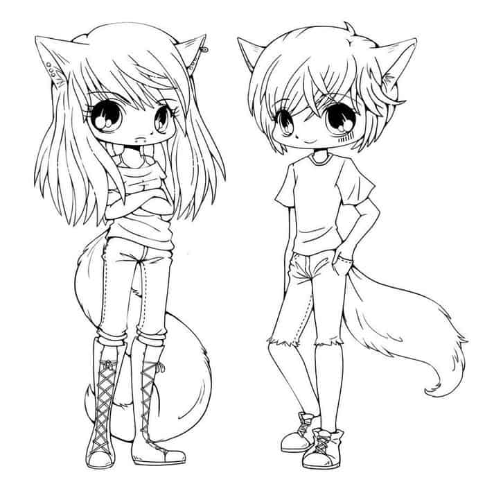 Wolf Girl Coloring Pages