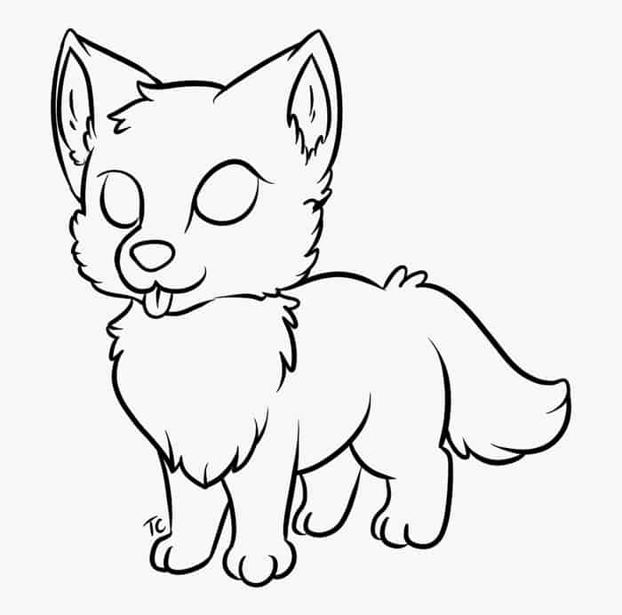 Wolf Puppies Coloring Pages