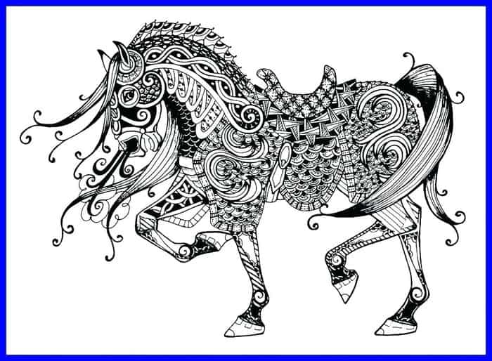 Zentangle Horse Coloring Pages