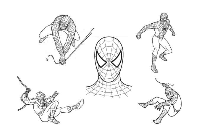 all spiderman coloring pages