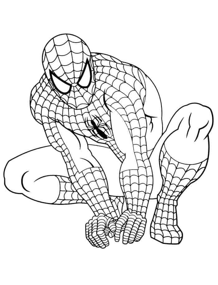 avengers infinity war spiderman coloring pages