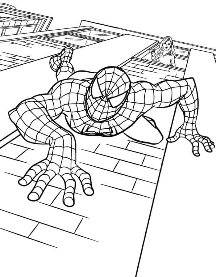 coloring pages for kids spiderman