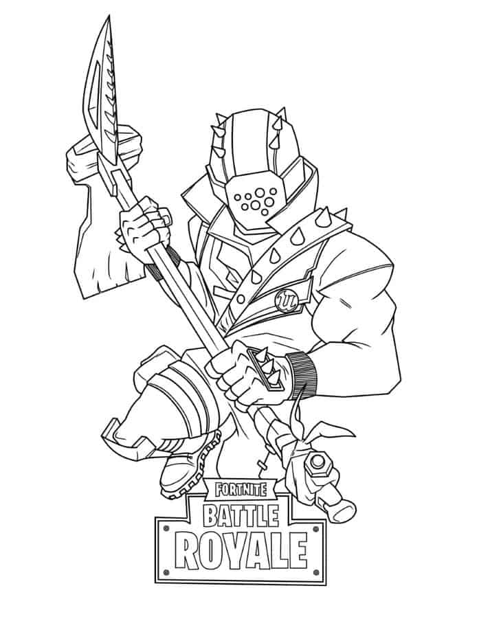 fortnite black and white coloring pages